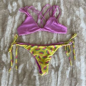 Moana Bikini Watermelon Reversible Swimsuit XS
